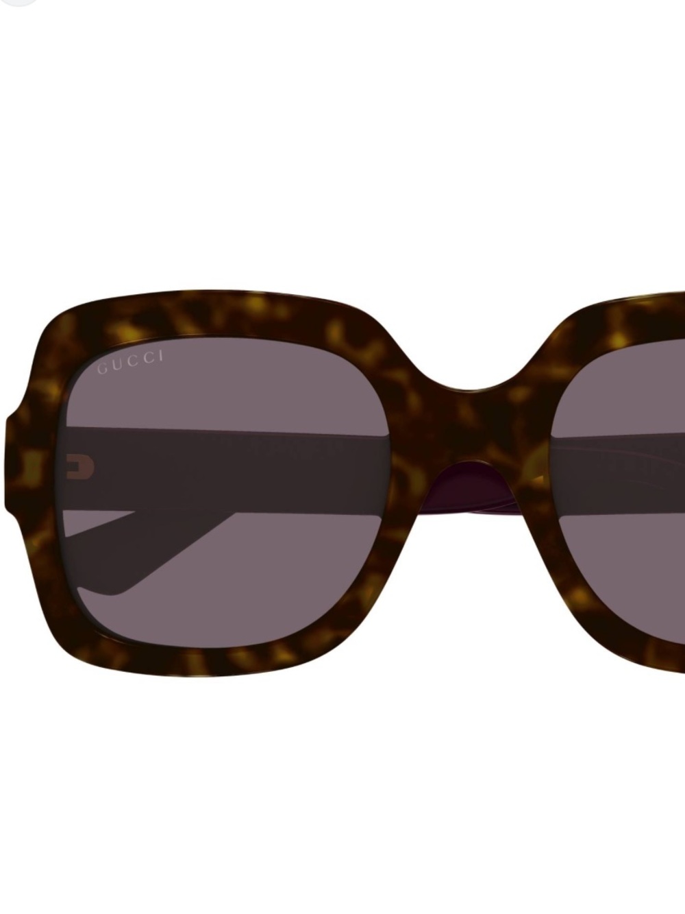 Gucci Tortoiseshell Square Sunglasses with Brown Lenses - Picture 3 of 10